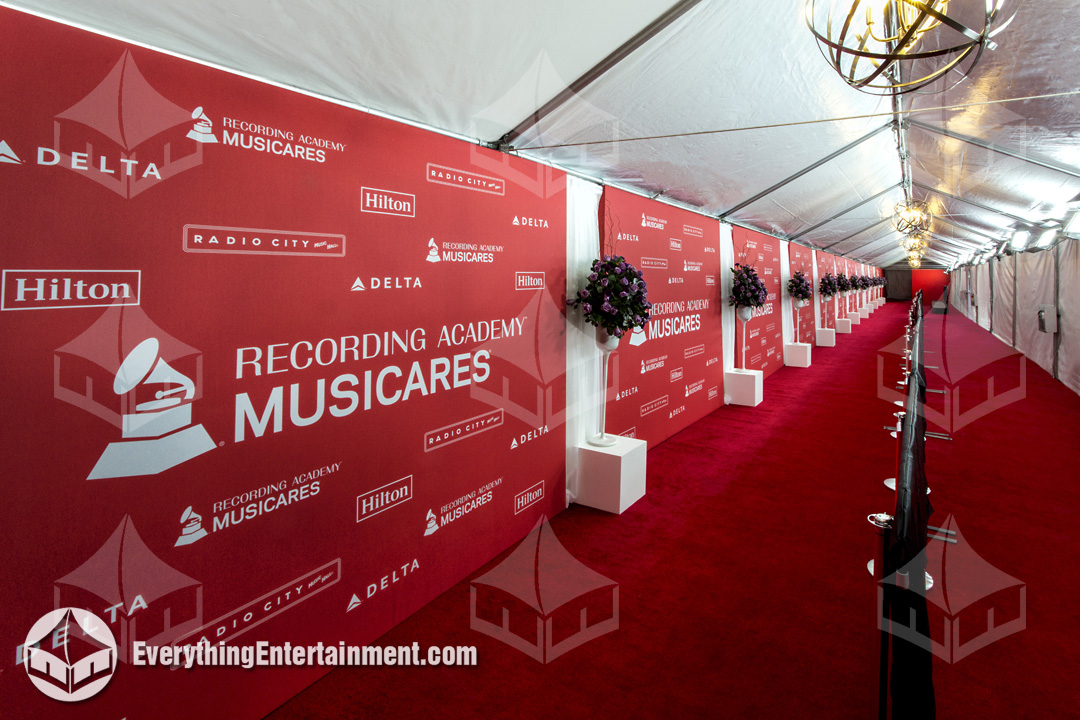 Tented Red Carpet with step and repeat wall at Radio City Music Hall