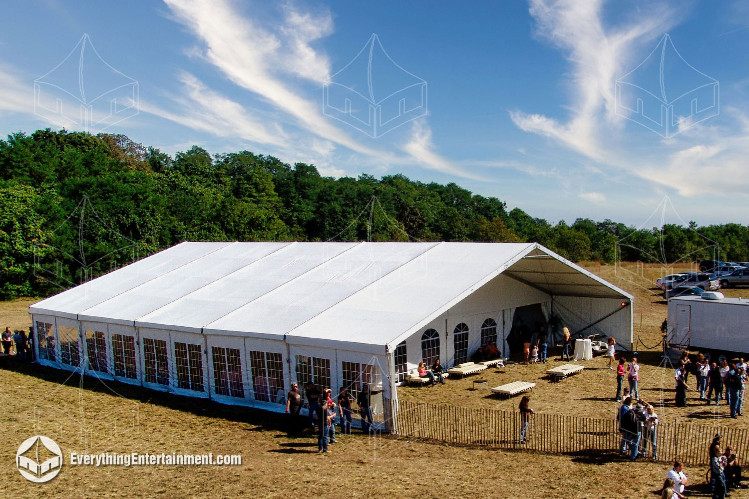 20x25 meter clearspan in field