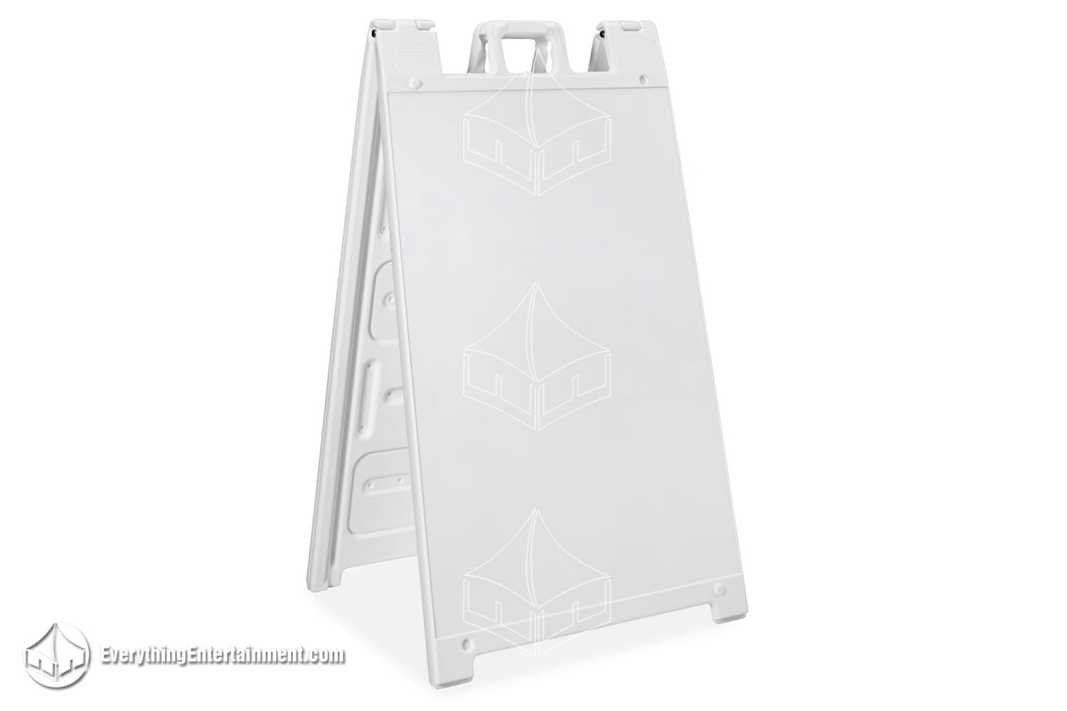 White A-Frame Sign Holder on a white background
