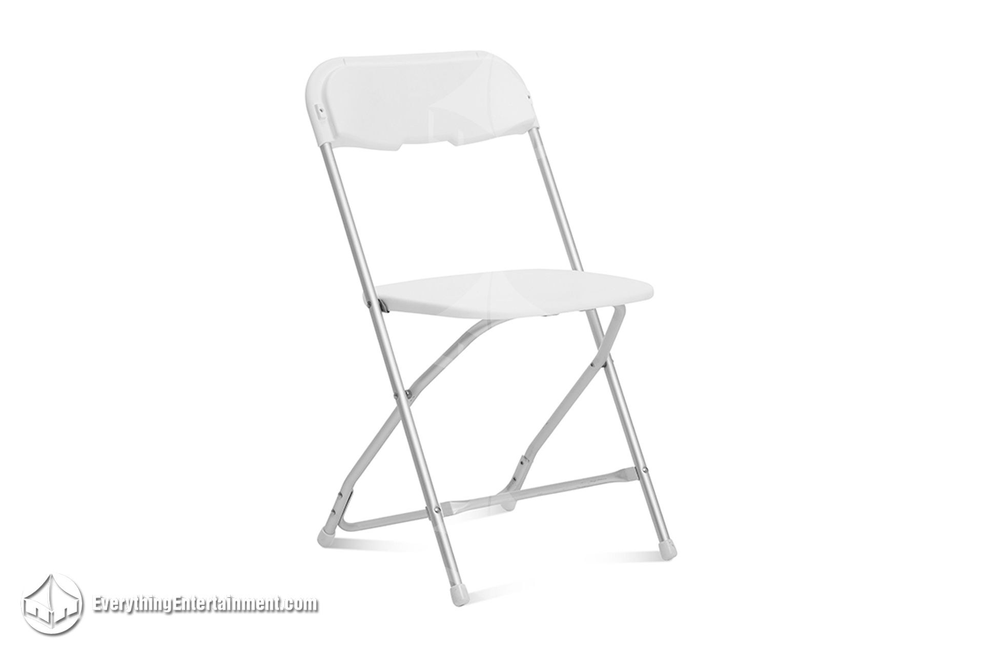 white folding chair on white background