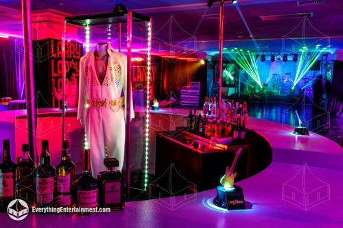 multiple images of event scenic builds