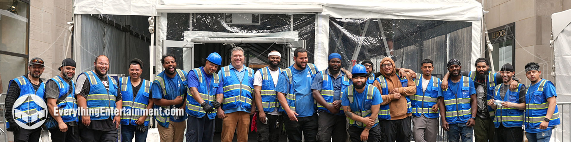 The Everything Entertainment Tent Installation Crew