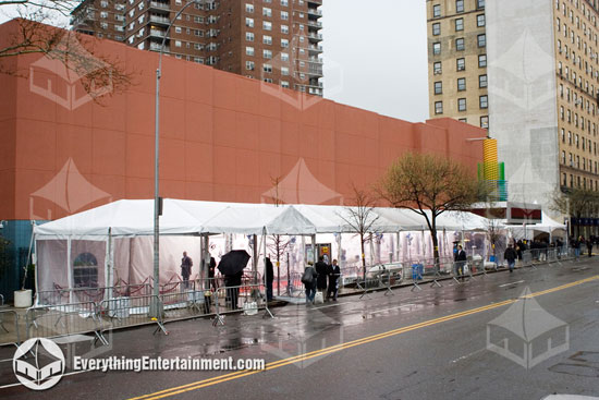 110-foot-long-tent at the School of Visual Arts for Movie Premiere.