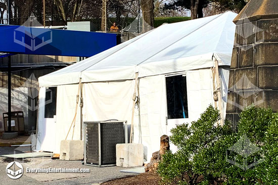 20x30 tent with walls, doors, floor, and HVAC for COVID-19 Testing.