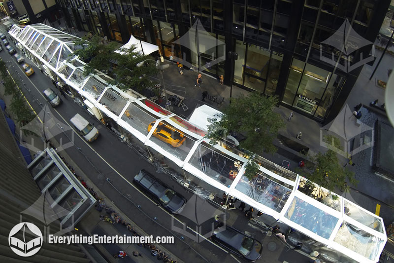 300-foot-long clear top tent for nyc movie premiere