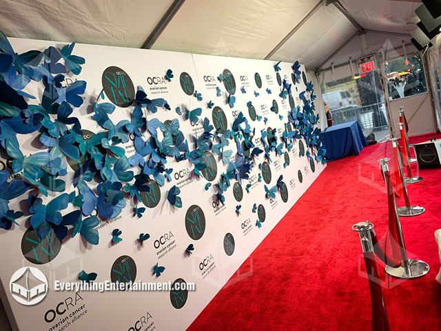 Step & Repeat inside tent, with 3-d elements, for NYC charity event.