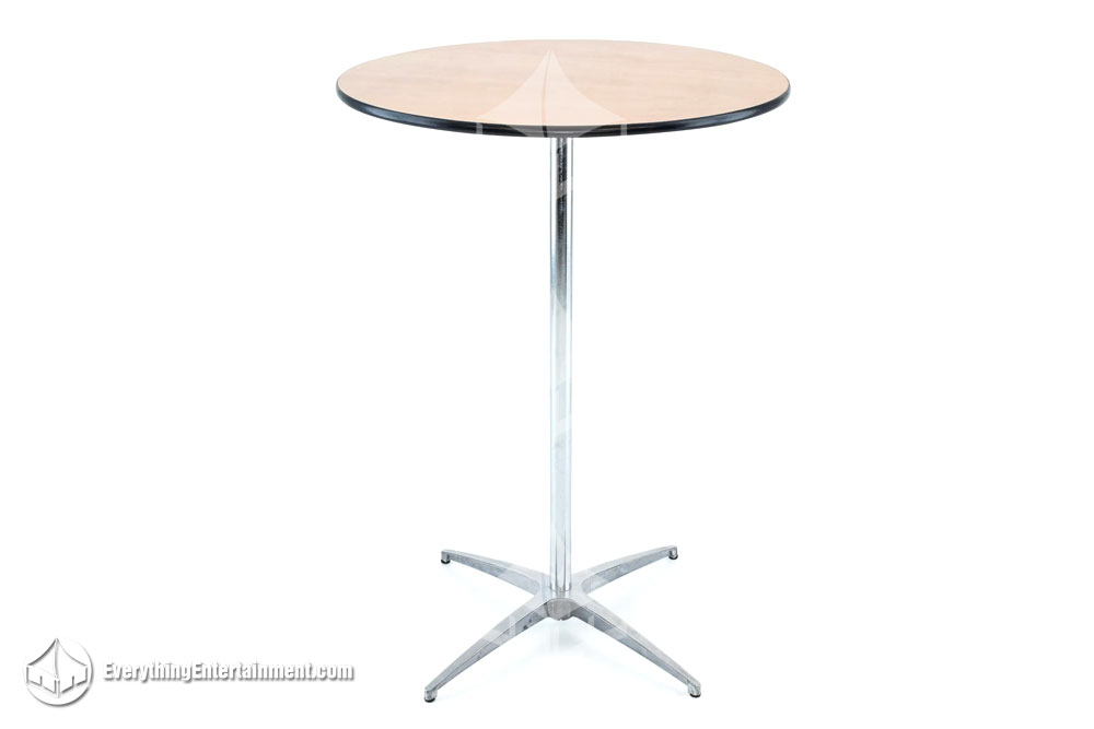 30" cocktail tall table on white background