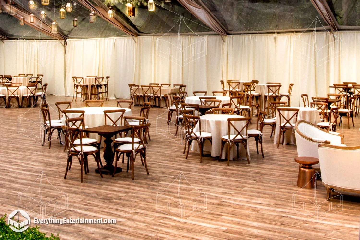 Temporary Wood Flooring Inside of Tent